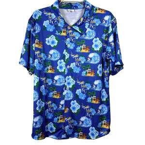 KC Royals Miller Lite Tropical Button Down  Size M Shirt